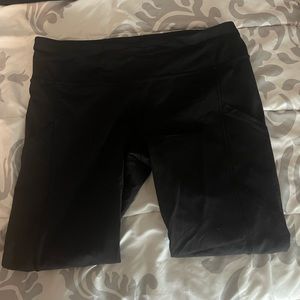 HTF/GUC lululemon sz 10 slick blk compression ruched leggings w/ lots of pockets